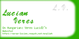lucian veres business card